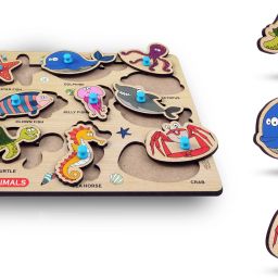 Wooden Board Puzzle toys for kids gift age 2 to 5 year old-image-57