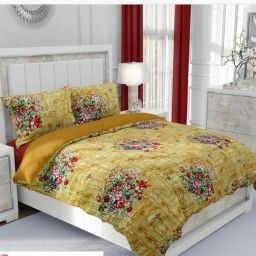 144 TC Polycotton Double Floral Flat Bedsheet-image-81
