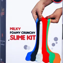 Milky Foamy Crunchy Slime Kit ( 5 Activities with White glue,colors,borax,foam)-14
