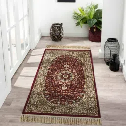 obsessions Cream Maroon Persian 2x3 Feet Machine Made Runner-picture-18