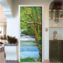 76.2 cm Sky Nature Tree Door Sticker Wallpaper Self Adhesive Sticker-image-44