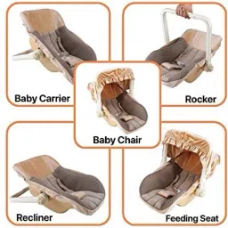 brofy Multipurpose Musical Carry Cot/Bouncer/Rocker with Mosquito Net and Storage Box Rocker and Bouncer image 2