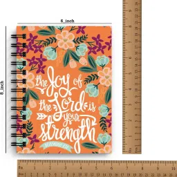 di-kraft Flower design Quote printed A5 Notebook, 90 GSM, Unruled White 160 Pages (6*8 Inch), Spiral Wiro Binding Diary with Dangler & Desing Design A5 Diary Unruled 160 Pages image 3