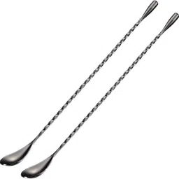 Stainless Steel Teardrop Twisted Design Bar Spoon | Long Handle Silver Disposable Stainless Steel Soup Spoon Set-image-10