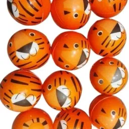 Tiger-Themed Decorative Balls, Set of 12, Orange and Black- 7 cm-27