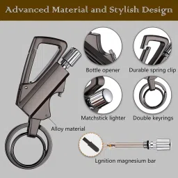 wundervox Three-in-one Multi-function Match Igniter, Lighter Key Ring & Bottle Opener-X38 Pocket Lighter image 2