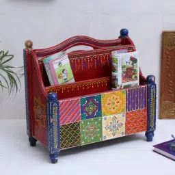 craft tree Ethinic Multicolour Engineered Wood Magazine Rack-picture-33