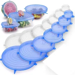 Microwave Safe Silicone Stretch Lids reuseable Flexible Covers 2.6 inch, 3.7 inch, 4.6 inch, 5.7 inch, 6.5 inch, 7.8 inch Lid Set-image-31
