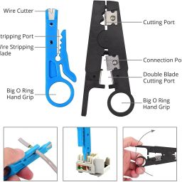 LipiWorld Crimp Tool Kit Cat5 Cat5e Cat6 RJ45 Crimping Tool,Network Cable Tester Network Interface Card image 5