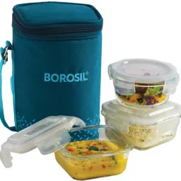 Teal Bag, 3 Pc (320 ml x 2 + 240ml x 1 ), Office Tiifin 3 Containers Lunch Box-15