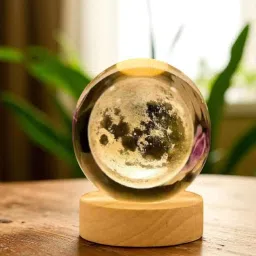 MoonGlow 3D Crystal Moon Table Lamp | Table Lamp-image-65