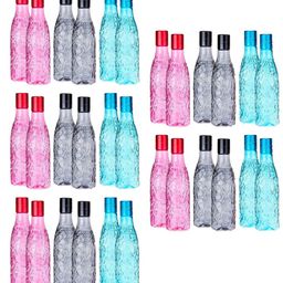 Kuber Industries Assorted Set of 6 Plastic Solid Water Bottle-17