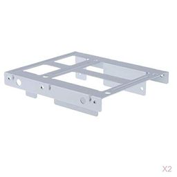 CALANDIS™ 2Pcs 2.5" to 3.5" SSD Adapter Dual HDD SSD Mounting Bracket Hard Drive White | Case Parts & Accessories | Computer Cases & Accessories | Computer Components & Parts image 1
