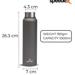 Speedex Grey Set of 2 Stainless Steel Solid Water Bottle-29