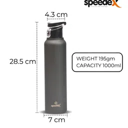 Speedex Grey Set of 2 Stainless Steel Solid Water Bottle-25