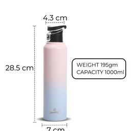 Speedex Pink Set of 2 Stainless Steel Solid Water Bottle-image-78