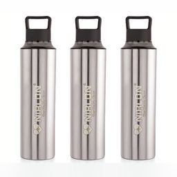 NIRLON Black & Silver toned 3 Pieces Stainless Steel Water Bottle 900 ml-6