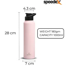 Speedex Pink Set of 3 Stainless Steel Solid Water Bottle-35