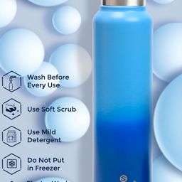 Speedex Blue Set of 4 Stainless Steel Solid Water Bottle-image-89