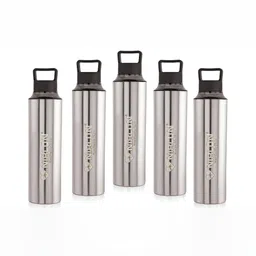 NIRLON Black 5 Pieces Stainless Steel Solid Water Bottle 900 ml-31