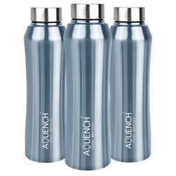 AQUENCH Blue 3 Pieces Stainless Steel Solid Water Bottles 1 L-image-39