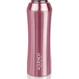 AQUENCH Pink Single Stainless Steel Water Bottle 1 Ltr-47