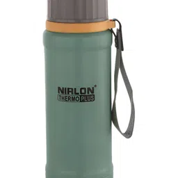 NIRLON Green & Black Stainless Steel Double Wall Vacuum Water Bottle 600ml-1