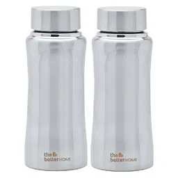 The Better Home Silver-Toned 2 Pieces Stainless Steel Water Bottle 500ml-35