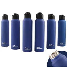 The Better Home Blue 6 Pieces Stainless Steel Water Bottle 1 Litre-image-40