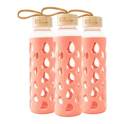 The Better Home Pink 3 Pcs Glass Water Bottle 550 ml-image-22