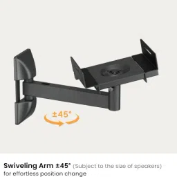 VSYS Universal Adjustable Speaker Wall Mount Pair-360° Rotative-Tilt 10°-Swivel 10° Speaker Mount image 5