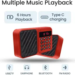 MICROBOTS M7 Pocket Blast FM Radio (USB Charging) and Number Pad (AUX, SD Card, USB Input) FM Radio image 4