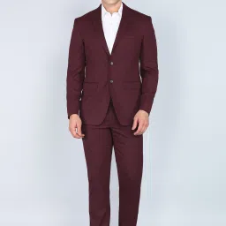 Men Tuxedo Style Self Design Suit-image-74