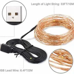 fstyler 50 LEDs 4.98 m Gold Steady String Rice Lights image 4