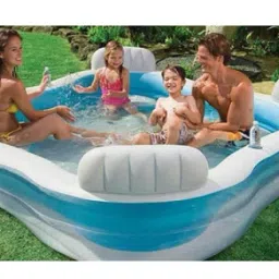 family lounge pool 4 seats With Pump Inflatable Swimming Pool-40
