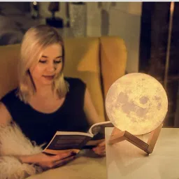 snowshell Moon Lamp, LED 7 Colors Moon Night Light Lamp, Remote & Touch Control Night Lamp image 3