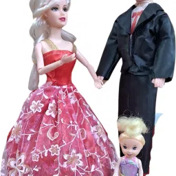 Sweet Couple Doll Set for Kids, Girls with Foldable Hands for Baby-19
