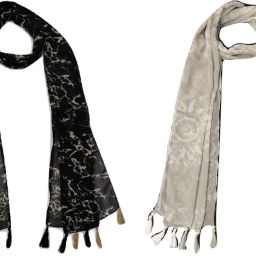 Printed Chiffon Women Multicolor Scarf, Stole, Fancy Scarf-image-95