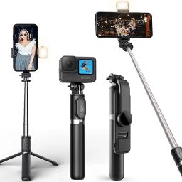 NKKL Perfect Design Selfie Stick Strong With Light, Multi Purpose Use Bluetooth Remote_VR53 Bluetooth Selfie Stick-picture-42