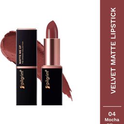 pilgrim Matte Bullet Lipstick Intense Colour Transferproof & Smudgeproof Mocha Bliss-04-picture-8