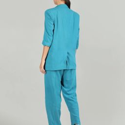 Women Single Breasted Solid Suit-image-67