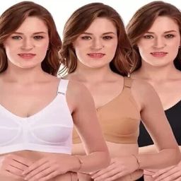 Pack of 3 Women Full Coverage Non Padded Bra-image-66