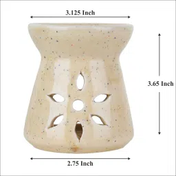 asian aura Ceramic Aroma T-Light Diffuser with 2 10 ML Aroma Oil and 1 Tea Light Candle Diffuser Set image 4