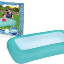 PREMIUM Green RECTANGULAR 5 FEETS WITH AIR BASE WATER SWIMMING POOL Inflatable Swimming Pool-2
