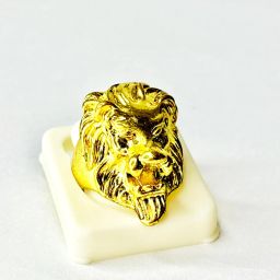 Bold Gold-Plated Lion Head Men's Ring Statement Animal Design Jewelry Brass Ring-image-34