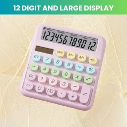 Desktop Calculator, 12-Digit Large LCD and Large Buttons for Office, Homes U256 Basic Calculator-image-80