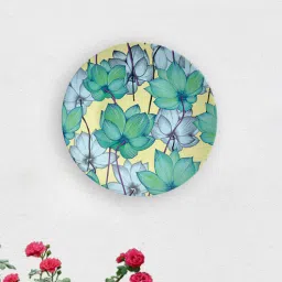 quirk india MulticolouredNeon Tinge of Floral World Decorative Ceramic Wall Plate-picture-32