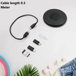 Natation USB Type C Cable 0.3 m Mini Multi-Functional Fast Charging Data Cable Set for , Type C Charging image 2