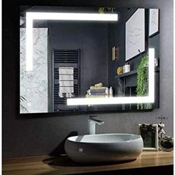 18x24 Inch LED Wall Mirror Glass with Touch Sensor Lights for Home Decor HA14 Bathroom Mirror-image-83