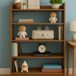 Large 5-Tier Wooden Book Shelf for Kids, Study & Living Room Engineered Wood Open Book Shelf-picture-12